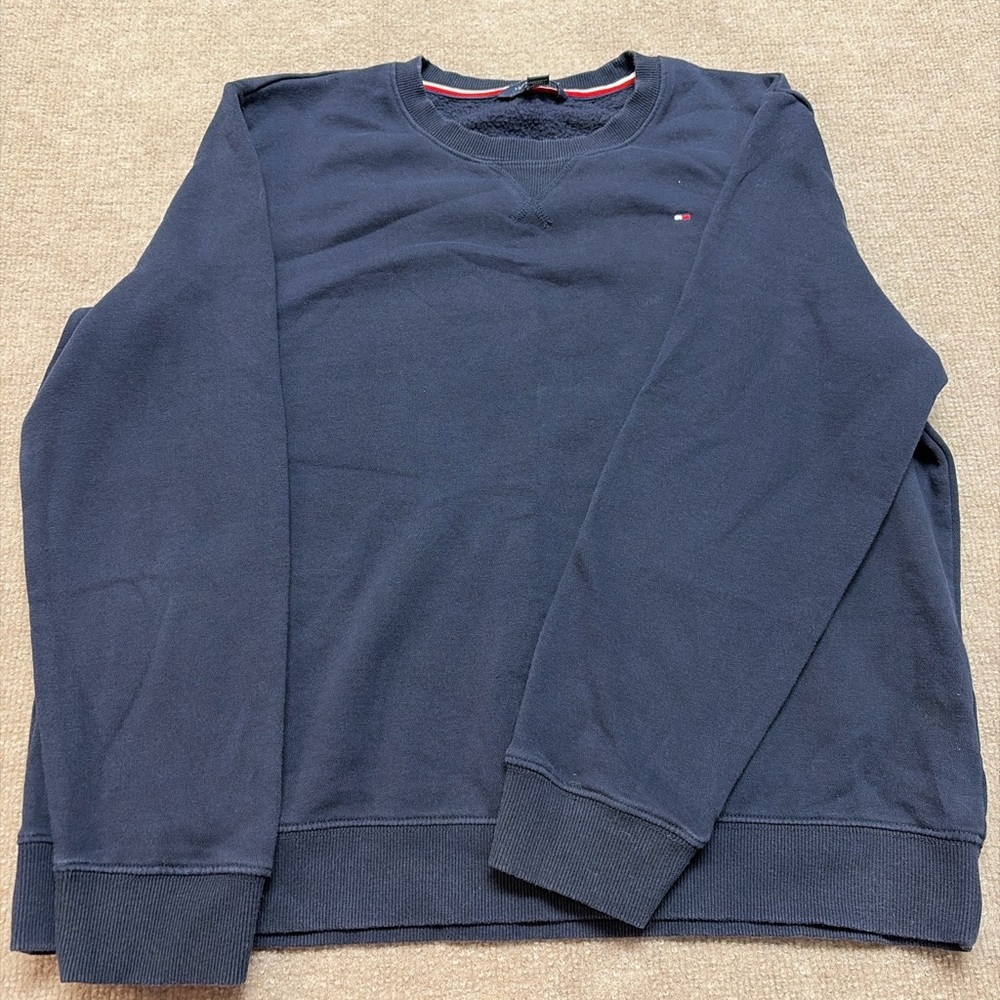 Tommy Hilfiger Navy Crewneck Sweatshirt Size Xl 1603